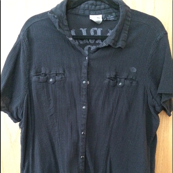 Harley-Davidson Tops - Harley Davidson button up short sleeve shirt